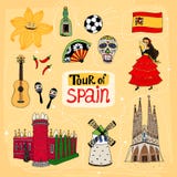 Tour Of Spain Hand-drawn Illustration Stock Photo