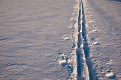 Tour ski trails on a field royalty free stock photos Tour ski trails on a field royalty free stock photos