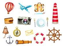 Tourism and nautical icons Stock Photo Tourism and nautical icons Stock Photo