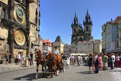 Tourist carriage in Prague, Czech Republic.