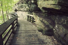 Tourist Trail In Cuyahoga Valley National Park Stock Images