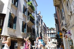Touristes à Venise, Italie image stock Touristes à Venise, Italie image stock