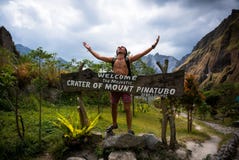 Tourists on mount Pinatubo