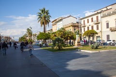Tourists walking on the street in Viareggio, Italy royalty free stock photography Tourists walking on the street in Viareggio, Italy royalty free stock photography