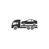 Tow car evacuation icon flat royalty free illustration Tow car evacuation icon flat royalty free illustration