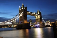 Tower Bridge city of London at night Royalty Free Stock Photography Tower Bridge city of London at night Royalty Free Stock Photography