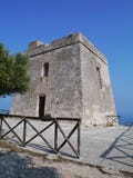 A tower of defense on the peninsula Gargano in Italy