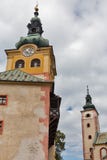 Towers of Banska Bystrica Castle and Virgin Mary Church, Slovakia. Stock Photos Towers of Banska Bystrica Castle and Virgin Mary Church, Slovakia. Stock Photos