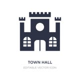town hall icon on white background. Simple element illustration from Buildings concept vector illustration town hall icon on white background. Simple element illustration from Buildings concept vector illustration