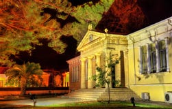 Town hall of Paphos at night royalty free stock photo Town hall of Paphos at night royalty free stock photo