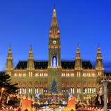 Townhall Vienna with Christmas Market, Austria