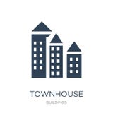 townhouse icon in trendy design style. townhouse icon isolated on white background. townhouse vector icon simple and modern flat vector illustration townhouse icon in trendy design style. townhouse icon isolated on white background. townhouse vector icon simple and modern flat vector illustration
