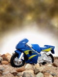 Toy Blue Motorcycle Royalty Free Stock Photography Toy Blue Motorcycle Royalty Free Stock Photography