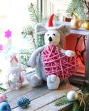 Toy House With Illuminations On The Background Of Christmas Decor Stock Image Toy House With Illuminations On The Background Of Christmas Decor Stock Image