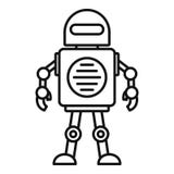 white and black toy robot