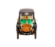 Toy scale model ancient green convertible car. Toy collection scale model ancient green convertible car front view Royalty Free Stock Photography Toy scale model ancient green convertible car. Toy collection scale model ancient green convertible car front view Royalty Free Stock Photography