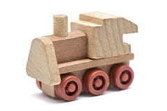 Toy Train op een witte achtergrond wordt geïsoleerd die Voortbewegings, houten die trein, stuk speelgoed op een witte achtergrond stock afbeelding Toy Train op een witte achtergrond wordt geïsoleerd die Voortbewegings, houten die trein, stuk speelgoed op een witte achtergrond stock afbeelding