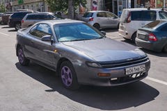 Toyota Celica rätsidasikt framme royaltyfria bilder Toyota Celica rätsidasikt framme royaltyfria bilder