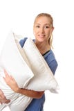 Trabajador del cuidado médico que lleva las almohadillas pacientes imágenes de archivo libres de regalías Trabajador del cuidado médico que lleva las almohadillas pacientes imágenes de archivo libres de regalías