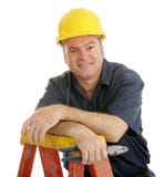 Trabalhador da construção relaxado foto de stock Trabalhador da construção relaxado foto de stock