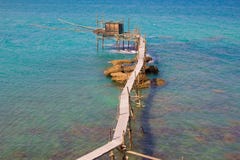 Trabocco Of Punta Aderci, Abruzzo Coast Stock Photo Trabocco Of Punta Aderci, Abruzzo Coast Stock Photo