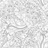 Tracery mehndi curved ornament. Ethnic motif, monochrome binary harmonious doodle texture. Black and white. Vector. stock illustration Tracery mehndi curved ornament. Ethnic motif, monochrome binary harmonious doodle texture. Black and white. Vector. stock illustration