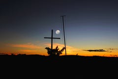 Tradición, religión, crepúsculo y la reunión de la luna fotografía de archivo Tradición, religión, crepúsculo y la reunión de la luna fotografía de archivo