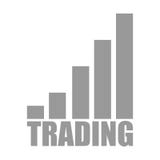 trading icon with five steps grey white stock illustration trading icon with five steps grey white stock illustration