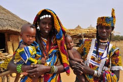 Traditional african dresses, women with children royalty free stock image Traditional african dresses, women with children royalty free stock image