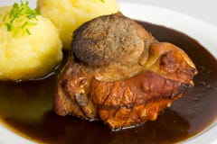 Traditional bavarian roast pork