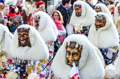 Traditional carnival parade in Southern Germany royalty free stock photo Traditional carnival parade in Southern Germany royalty free stock photo