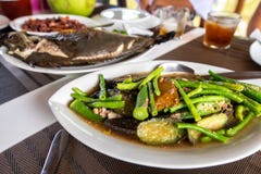 Traditional Filipino vegetable Food - Pinakbet stock photos Traditional Filipino vegetable Food - Pinakbet stock photos