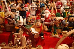 Traditional German wooden toys at the fair in Nuremberg stock photo Traditional German wooden toys at the fair in Nuremberg stock photo
