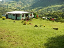 Traditional house of Navala village, Viti Levu, Fiji stock image Traditional house of Navala village, Viti Levu, Fiji stock image