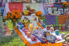Traditional Mexican altar installation. stock photo Traditional Mexican altar installation. stock photo