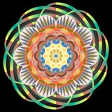 Multi colored oriental vintage pattern with arabesques floral elements, mandala royalty free illustration Multi colored oriental vintage pattern with arabesques floral elements, mandala royalty free illustration