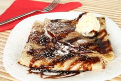 Traditional Pancakes With Chocolate Royalty Free Stock Photo Traditional Pancakes With Chocolate Royalty Free Stock Photo