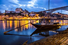 Traditional Portuguese boat in Porto Portugal Stock Photo Traditional Portuguese boat in Porto Portugal Stock Photo