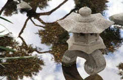 Traditional Stone Lamp In Japanese Garden. Royalty Free Stock Images Traditional Stone Lamp In Japanese Garden. Royalty Free Stock Images