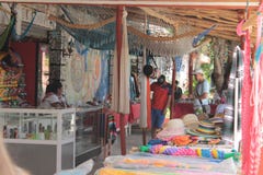 Traditionele Mexicaanse markt in Tulum royalty-vrije stock foto's Traditionele Mexicaanse markt in Tulum royalty-vrije stock foto's