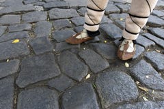 Traditionella sandaler för Bulgarien fotografering för bildbyråer Traditionella sandaler för Bulgarien fotografering för bildbyråer