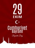 Traduction de Cumhuriyet Bayrami 29 Ekim de vacances de la Turquie de turc : Le jour de République du 29 octobre Photo stock Traduction de Cumhuriyet Bayrami 29 Ekim de vacances de la Turquie de turc : Le jour de République du 29 octobre Photo stock
