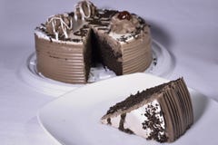 Tradycyjny czekoladowy tort zdjęcia stock Tradycyjny czekoladowy tort zdjęcia stock