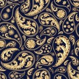 Tradycyjny Paisley bezszwowy wzór ilustracji Tradycyjny Paisley bezszwowy wzór ilustracji