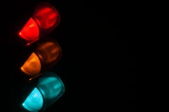 Traffic light at night stock photo Traffic light at night stock photo