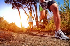 Healthy trail running stock image Healthy trail running stock image