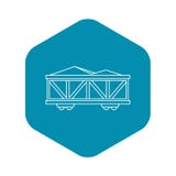 Train cargo wagon icon, outline style royalty free illustration Train cargo wagon icon, outline style royalty free illustration