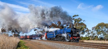 Train de vapeur, Clarkefield, Victoria, Australie, avril 2017 images stock Train de vapeur, Clarkefield, Victoria, Australie, avril 2017 images stock
