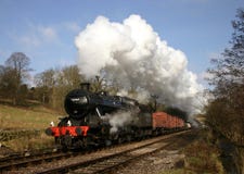 Train de vapeur dans le pays de Bronte photographie stock libre de droits Train de vapeur dans le pays de Bronte photographie stock libre de droits