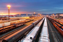 Train Freight - Cargo Railroad Industry Royalty Free Stock Image Train Freight - Cargo Railroad Industry Royalty Free Stock Image
